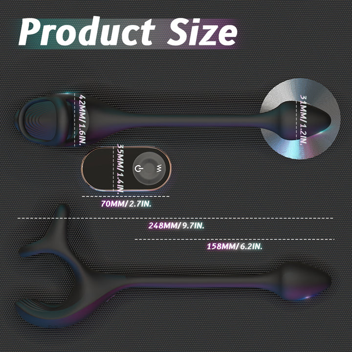 YoYoLemon Vibrierende Penisringe Anul Plug Vibrator mit Hodenstimulator für Männer