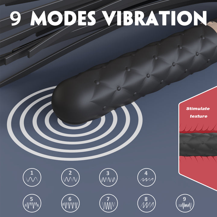 YoYoLemon Flogger Vibrator, Faux Leather Whip Vibe for Couples 1