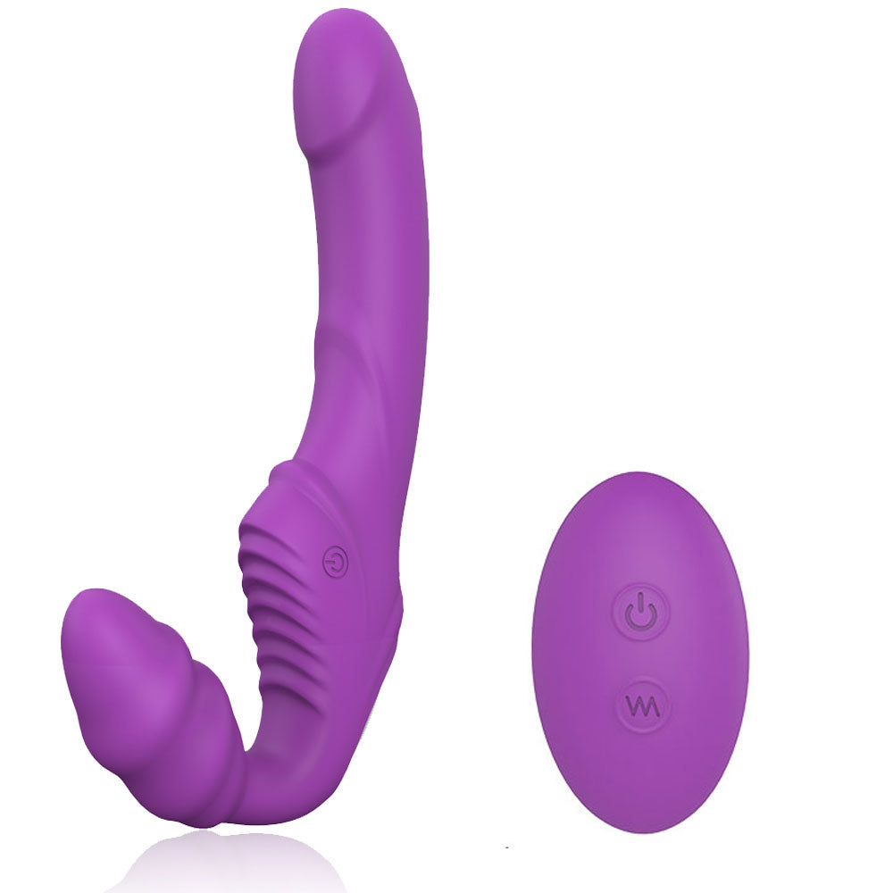 YoYoLemon Trägerloser Strap-On-Dildovibrator für lesbische G-Punkt und