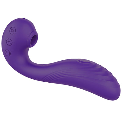 YoYoLemon Clit Sucker Vibrator, Vibrating Dildo with G Spot Stimulation for Women, Adult Sex Toys, Purple