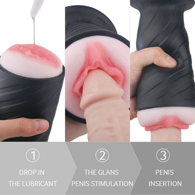 YoYoLemon Male Masturbator Cup Hands-Free Realistic Textured Vagina Adult Sex Toys 4