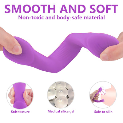 YoYoLemon Male Masturbator Vibrating Men Masturbation Glans and Penis Vibrator Vibe Cock Ring Adult Sex Toys, Purple 3